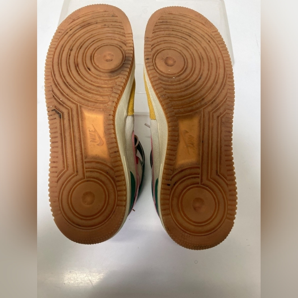 Nike Air Force 1 Mid Coconut Milk Vivid Sulfer Rush Orange Sneakers Men Size 12 - Picture 5 of 7